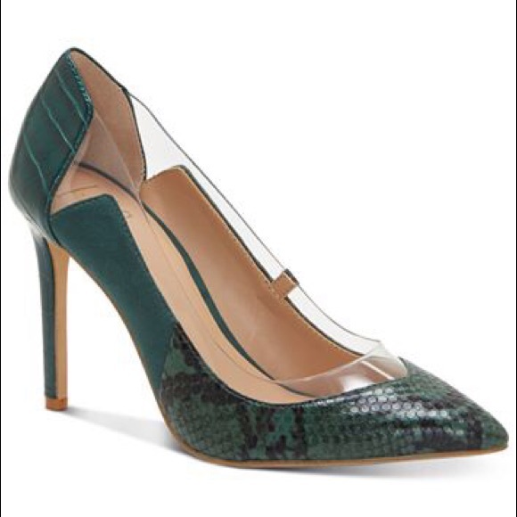 INC green antique styled Pumps